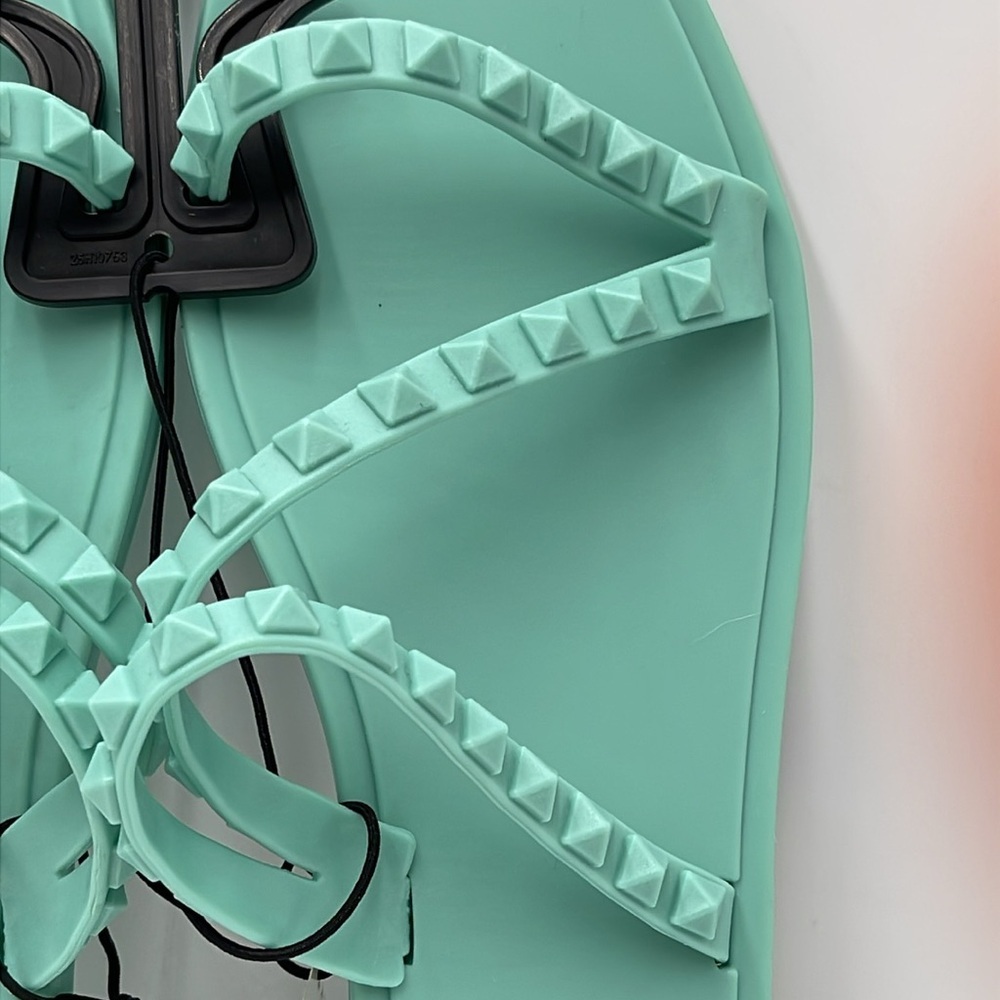 NWT Mixit Women’s Green Jelly Flip-Flops - Size 10 - Picture 3 of 7